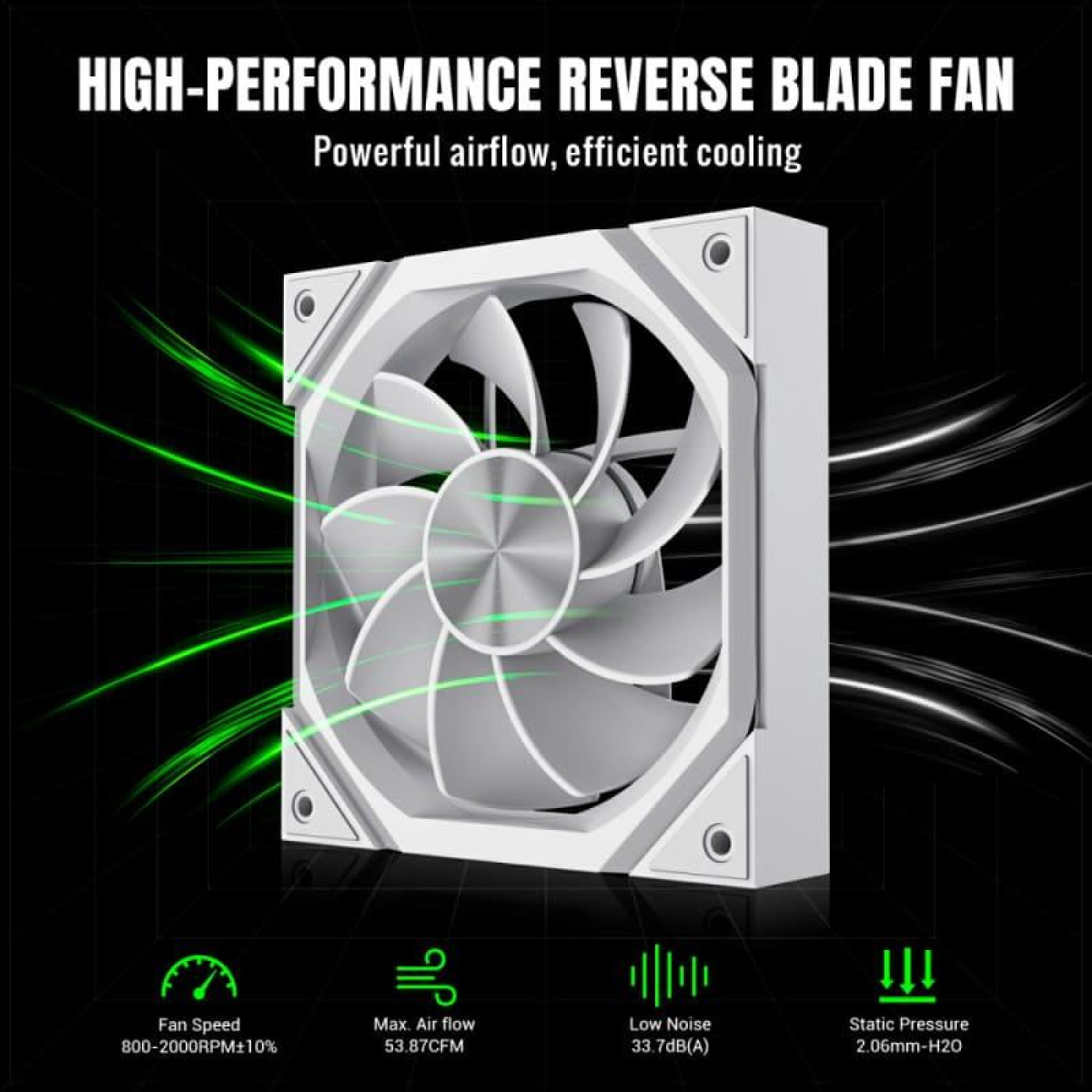 Вентилятор GameMax FN12A N2 120мм Reverse (FN12A-N2-RW) White