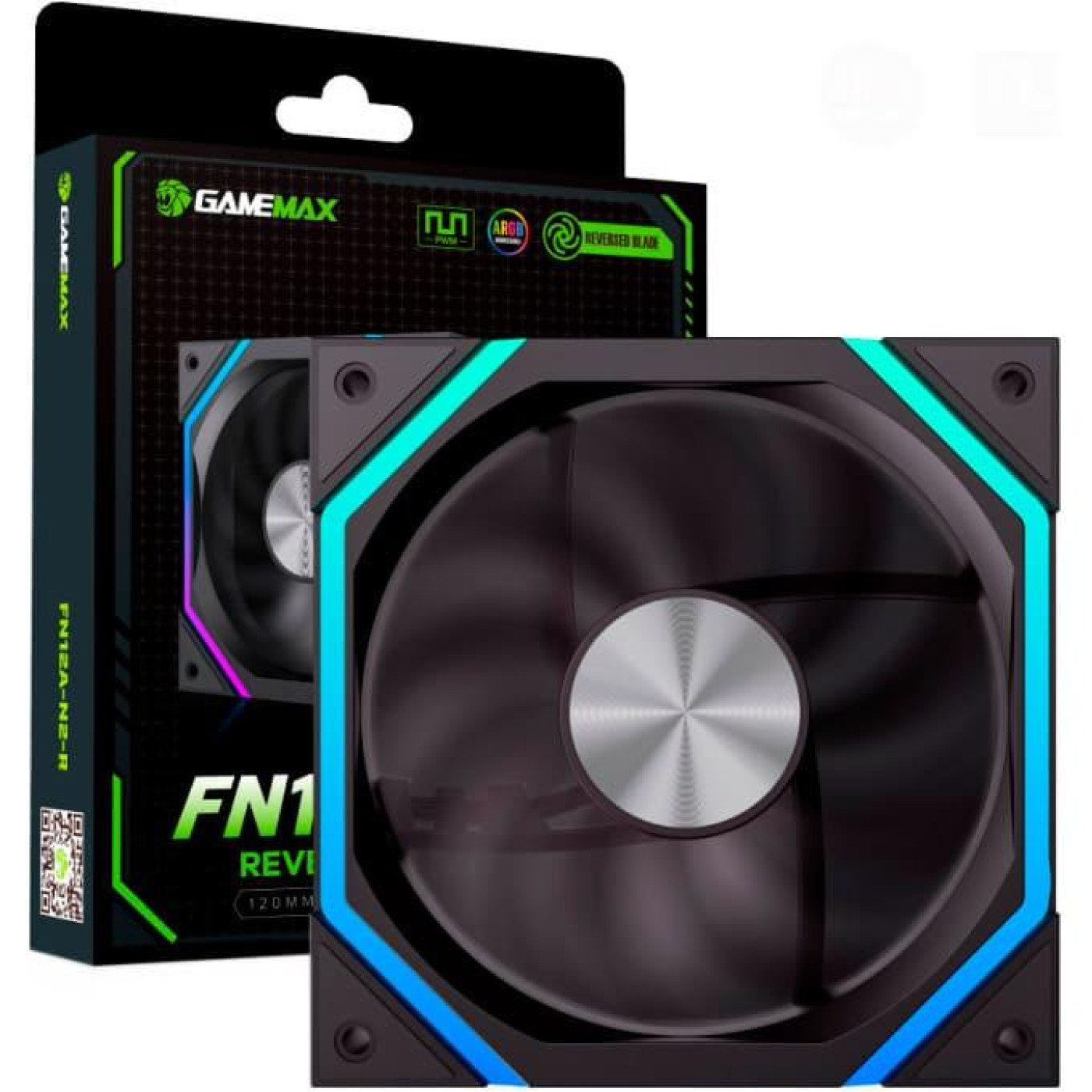 Вентилятор GameMax FN12A N2 120мм Reverse (FN12A-N2-R) Black