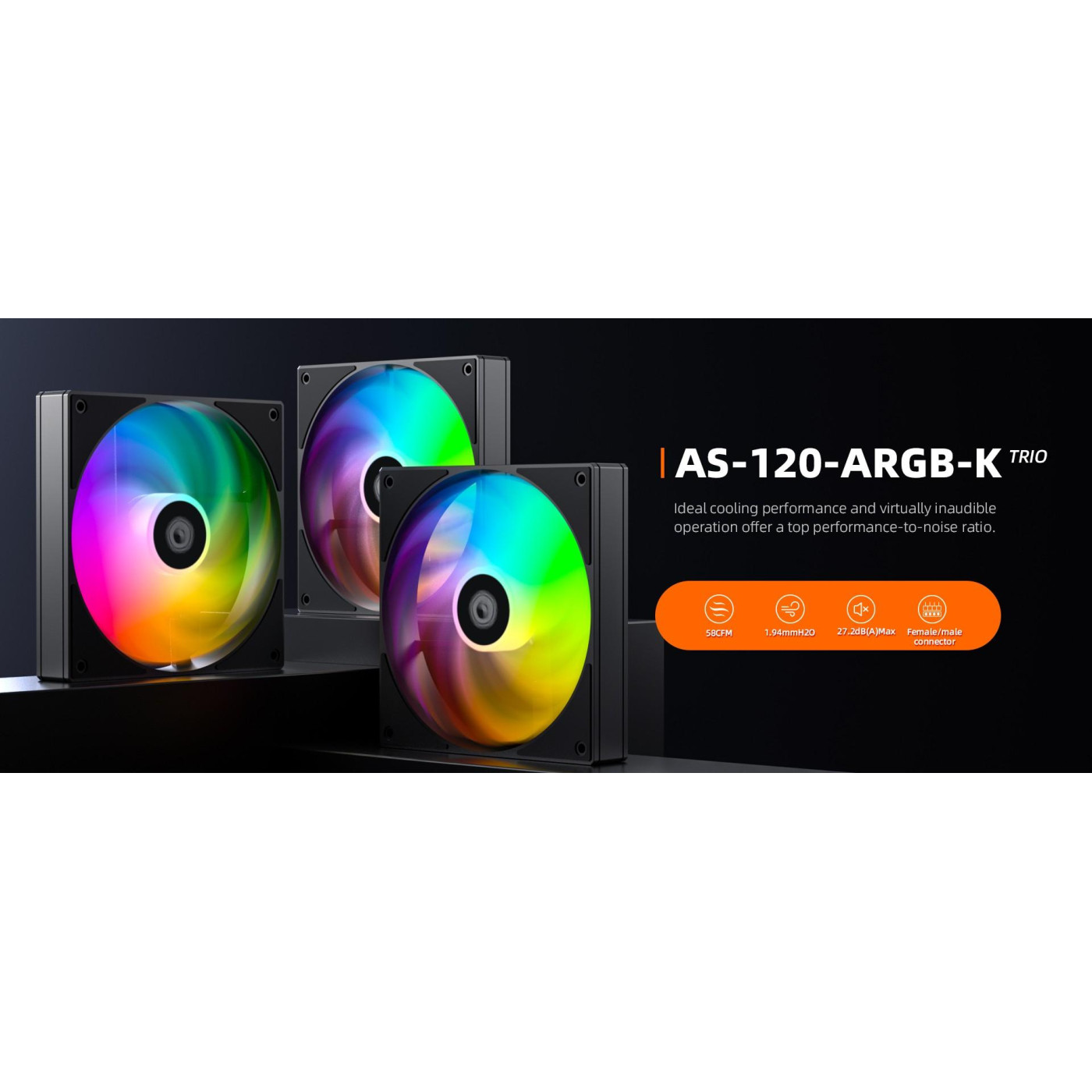 Вентилятор ID-Cooling AS-120-ARGB-K TRIO (AS-120-ARGB-K TRIO)