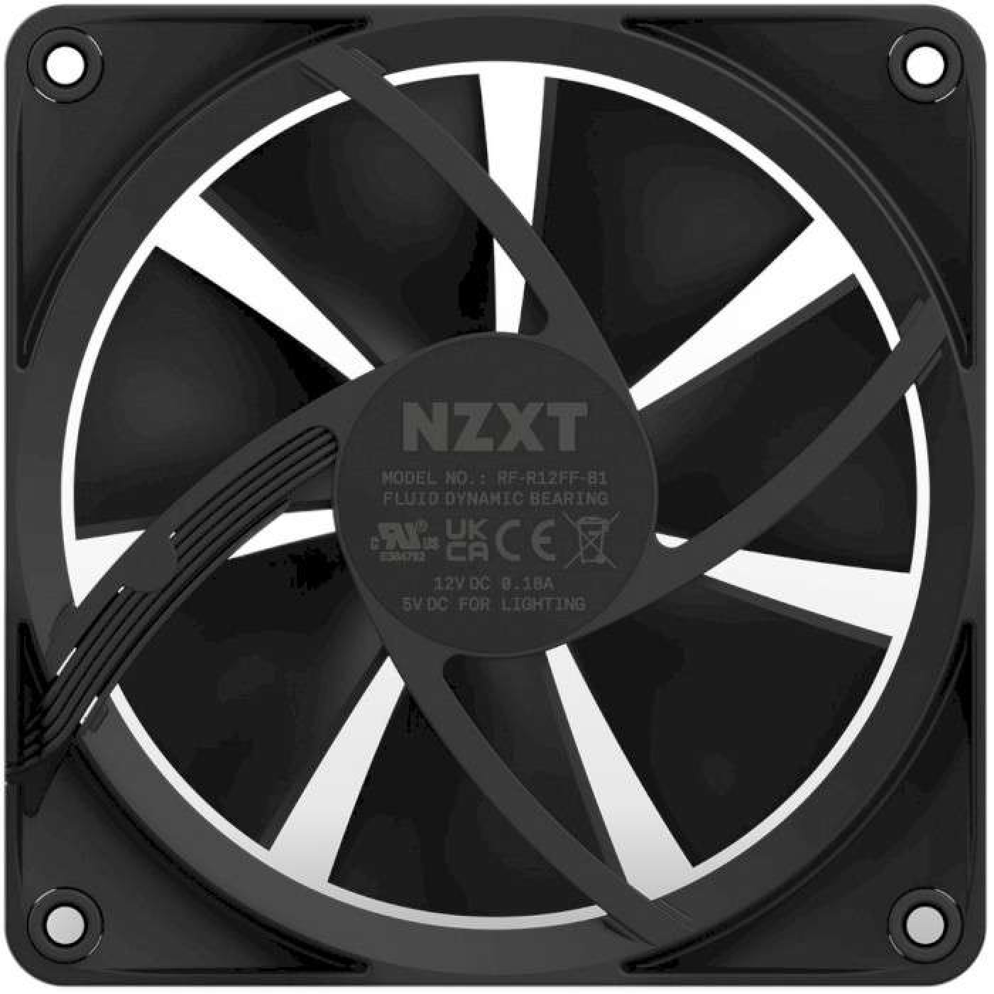Комплект вентиляторов NZXT F120 RGB Triple Pack Black (RF-R12TF-B1) Б/у