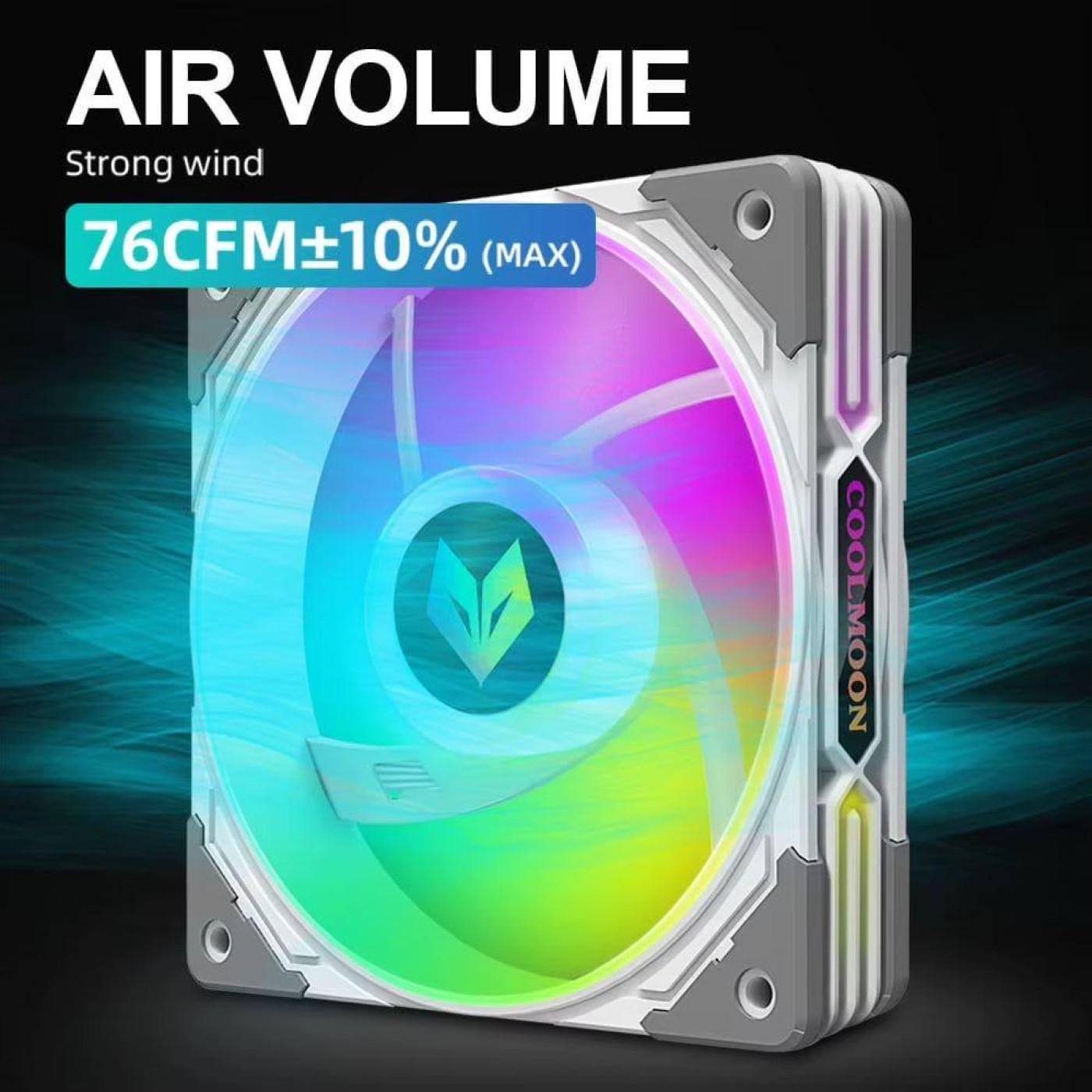 Вентилятор Coolmoon 120мм CM-AS1-W White (CM-AS1-W)