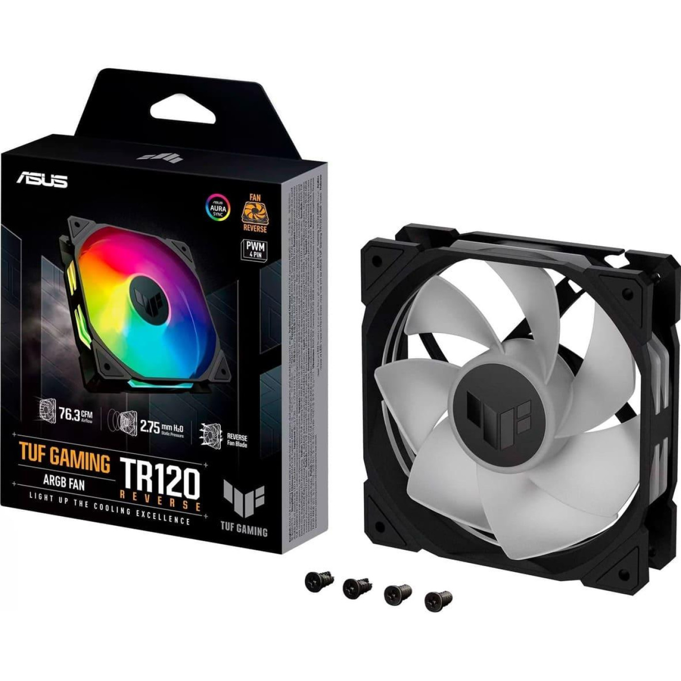 Вентилятор ASUS TUF Gaming TR120 ARGB Reverse Black (90DA00D0-B09000)