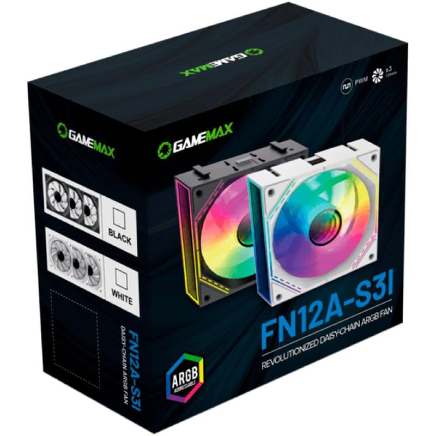 Комплект вентиляторів GameMax 120мм FN12A-S3I (FN12A-S3I)