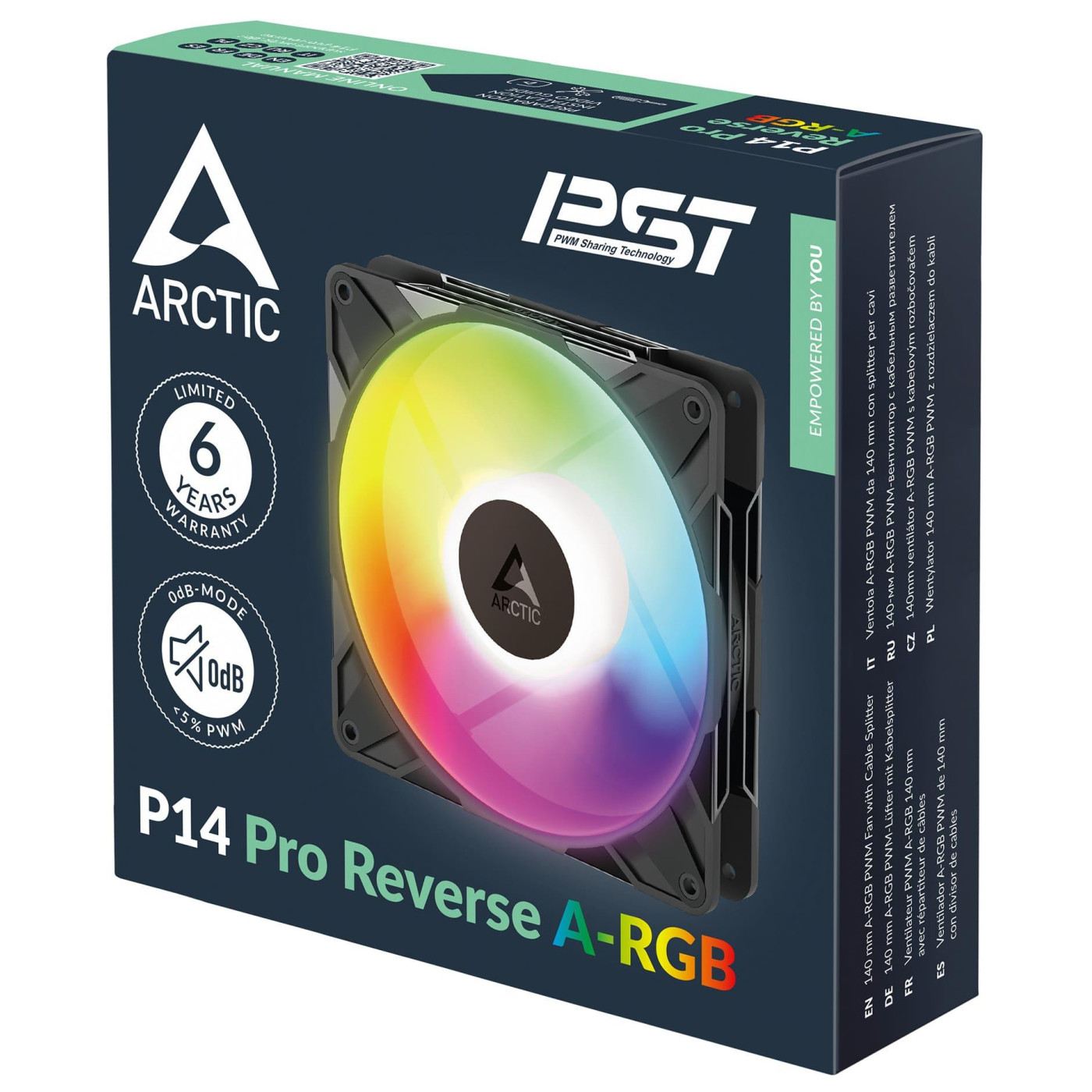 Вентилятор Arctic P14 PRO 140MM Reverse A-RGB Black (ACFAN00323A)