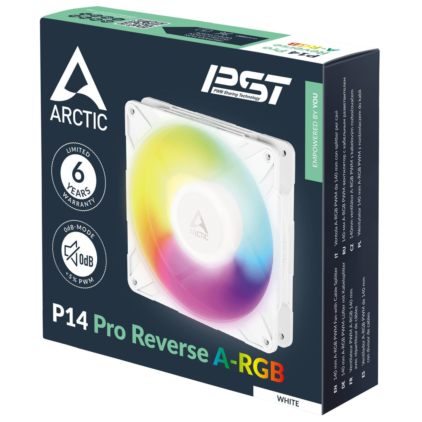 Вентилятор Arctic P14 PRO 140MM Reverse A-RGB White (ACFAN00324A)