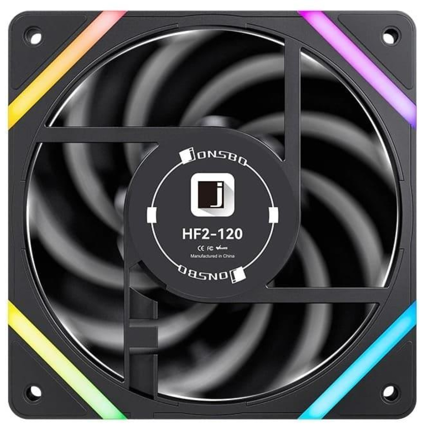 Вентилятор JONSBO HF2-120B ARGB Black (HF2-120B ARGB Black)