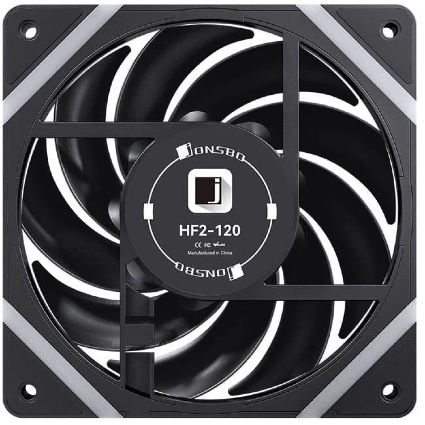 Вентилятор JONSBO HF2-120B ARGB Black (HF2-120B ARGB Black)