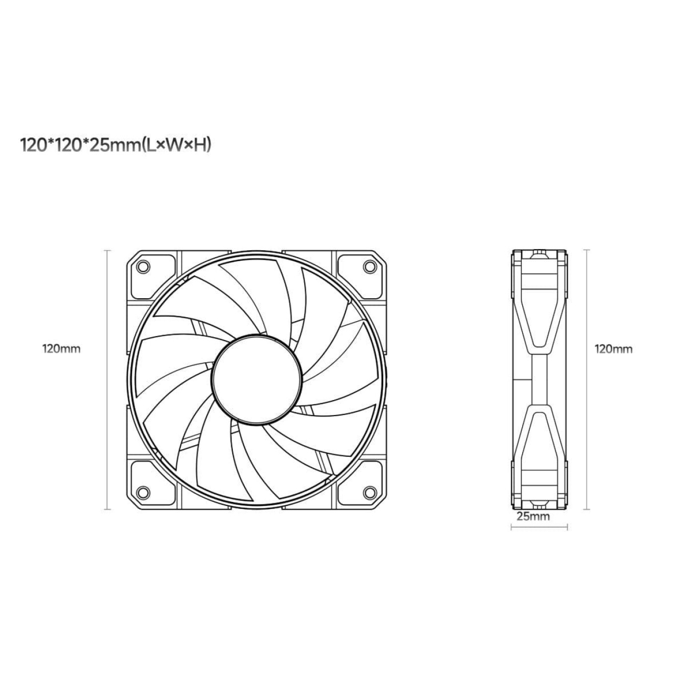 Вентилятор OCYPUS BETA F12 WH 120MM ARGB (BETA-F12-WH1AM00X-GL)
