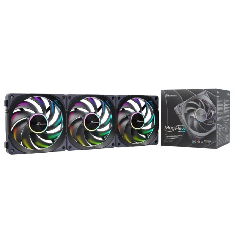 Комплект вентиляторів Seasonic MagFlow ARGB 120 3 in 1 (MAGFLOW-ARGB-3) Black