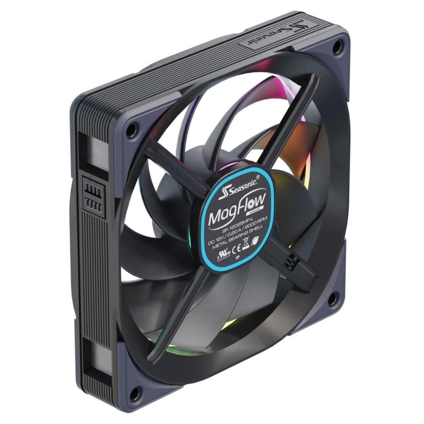 Комплект вентиляторів Seasonic MagFlow ARGB 120 3 in 1 (MAGFLOW-ARGB-3) Black