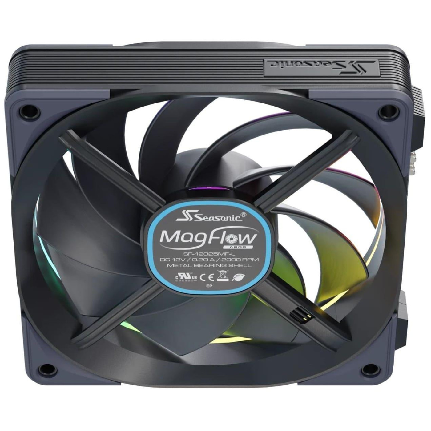 Комплект вентиляторів Seasonic MagFlow ARGB 120 3 in 1 (MAGFLOW-ARGB-3) Black