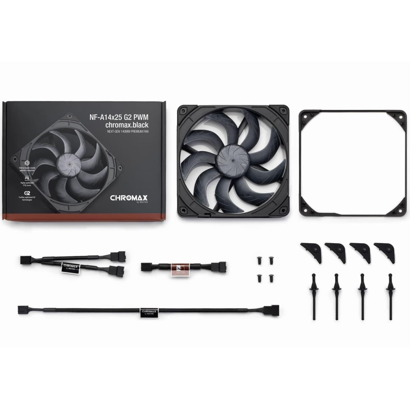 Вентилятор Noctua NF-A14x25 G2 PWM CHROMAX Black