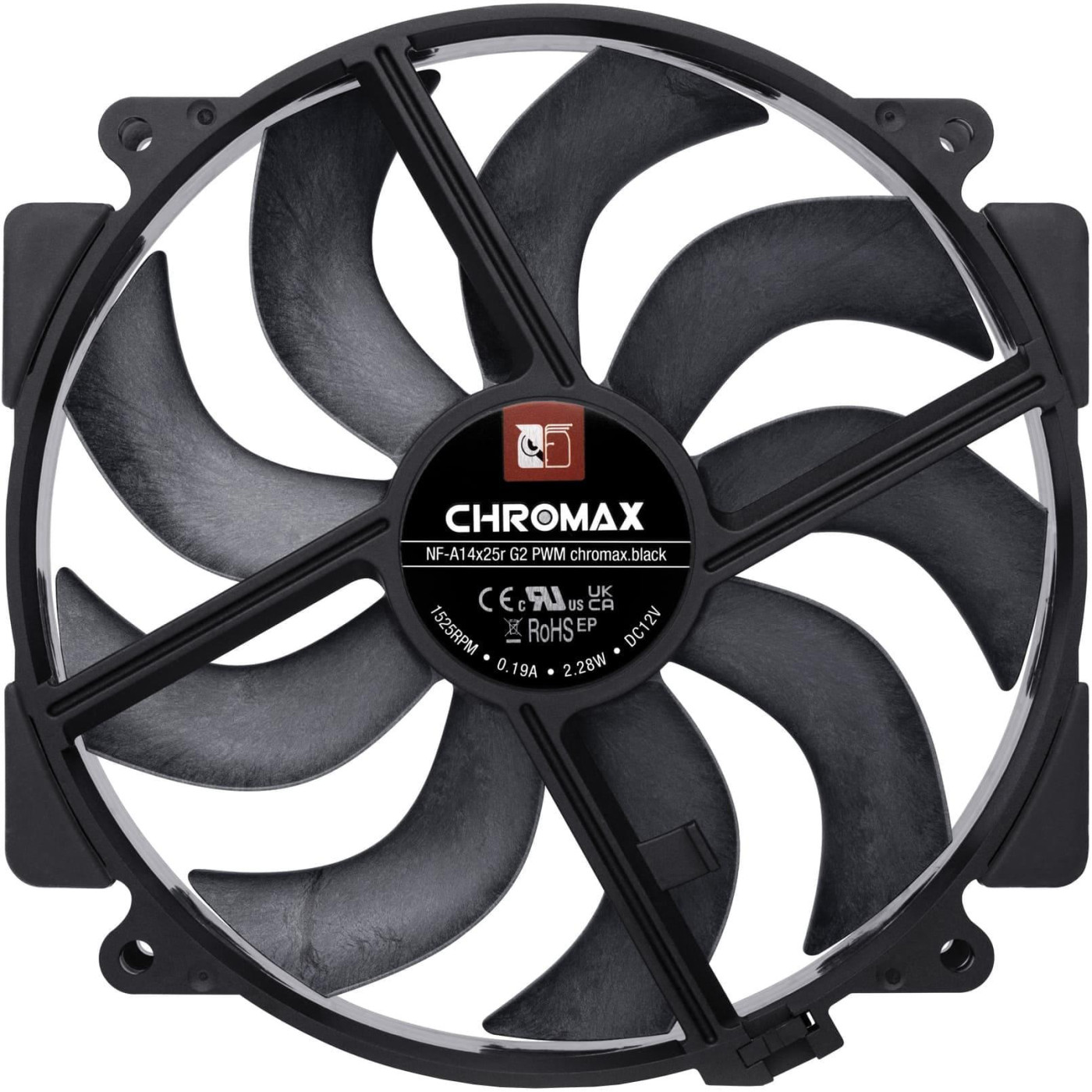Вентилятор Noctua NF-A14x25R G2 140мм PWM CHROMAX Black