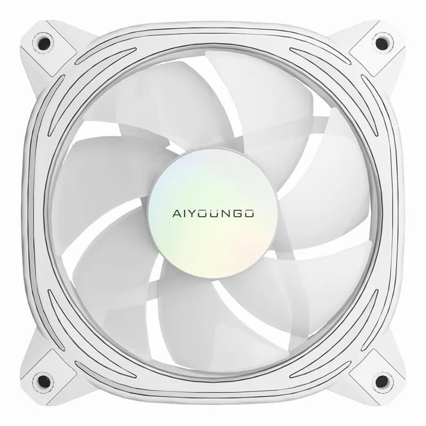 Вентилятор Aigo Z12 White Reverse ARGB U1