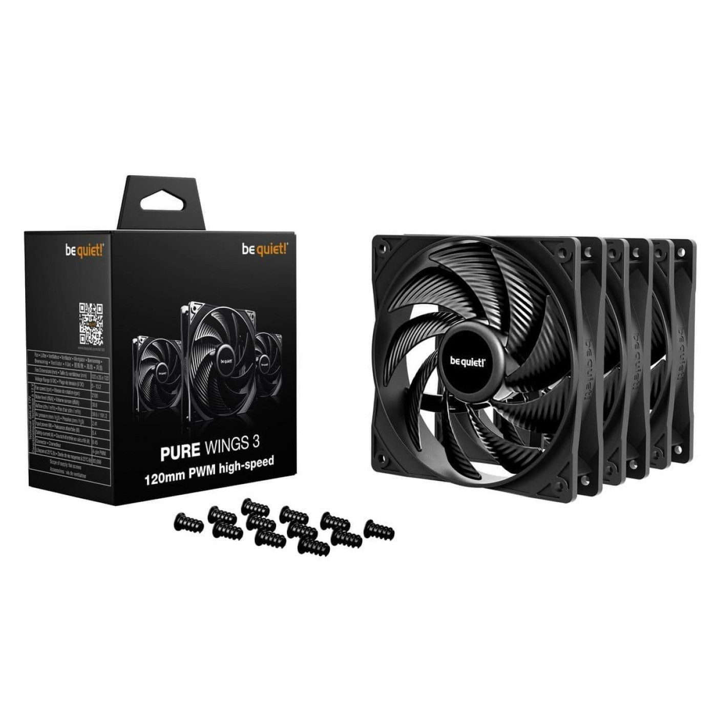 Комплект вентиляторів be quiet! PURE WINGS 3 120mm PWM high-speed 3 шт (BL140)