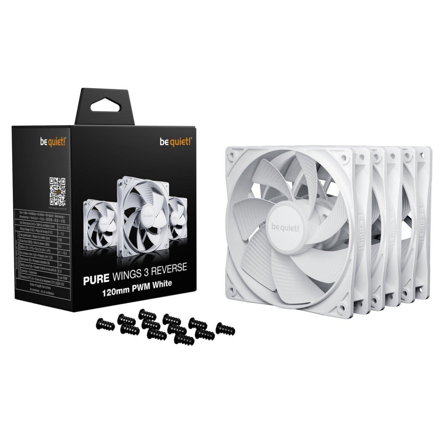 Комплект вентиляторів be quiet! PURE WINGS 3 120mm PWM Reverse 3 шт (BL136)