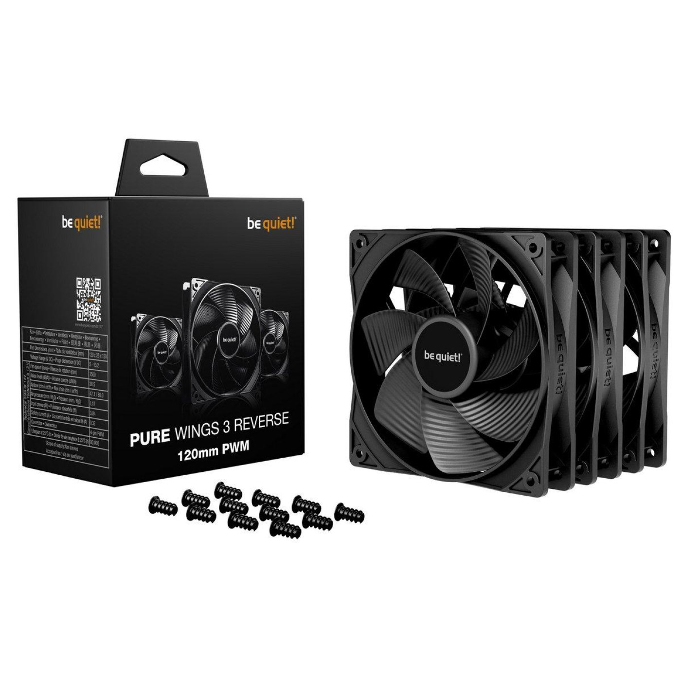 Вентилятор Be quiet! PURE WINGS 3 120mm PWM Reverse 3 шт (BL137)