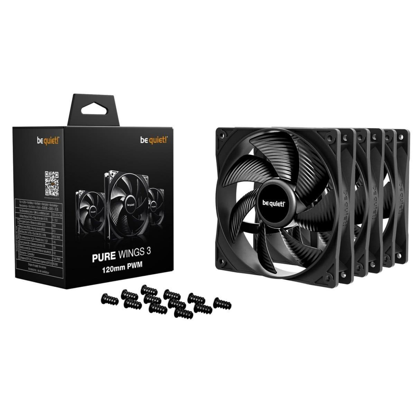 Комплект вентиляторов be quiet! PURE WINGS 3 120mm PWM 3 шт (BL141)