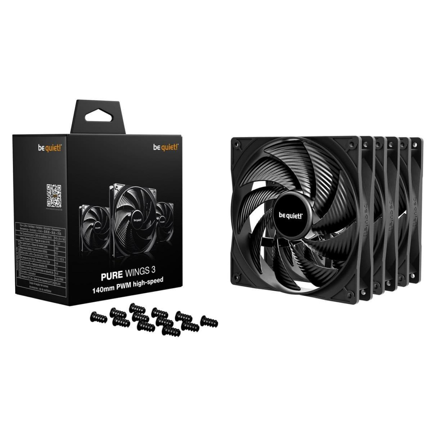 Комплект вентиляторов be quiet! PURE WINGS 3 140mm PWM high-speed 3 шт (BL138)