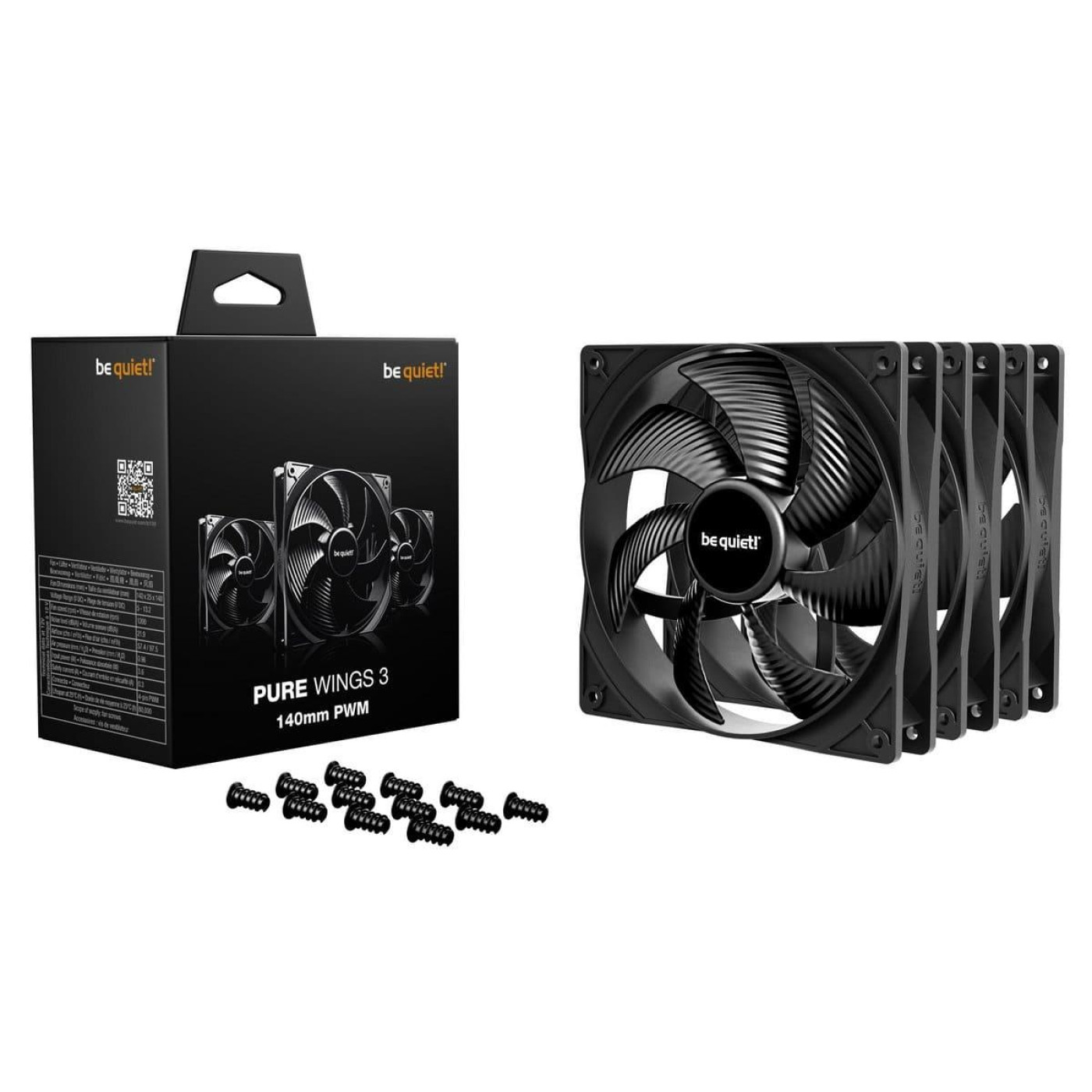 Вентилятор be quiet! PURE WINGS 3 140mm PWM 3 шт (BL139)