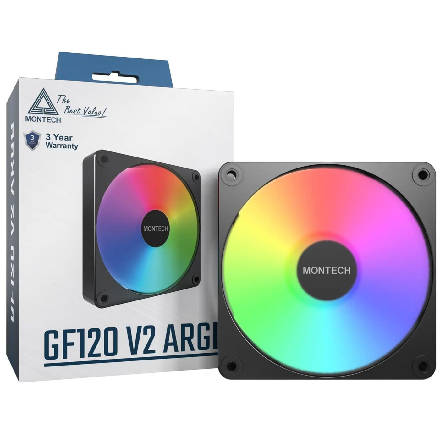 Вентилятор MONTECH GF120 V2 120MM ARGB PWM (B) (GF120 V2 ARGB PWM (B))