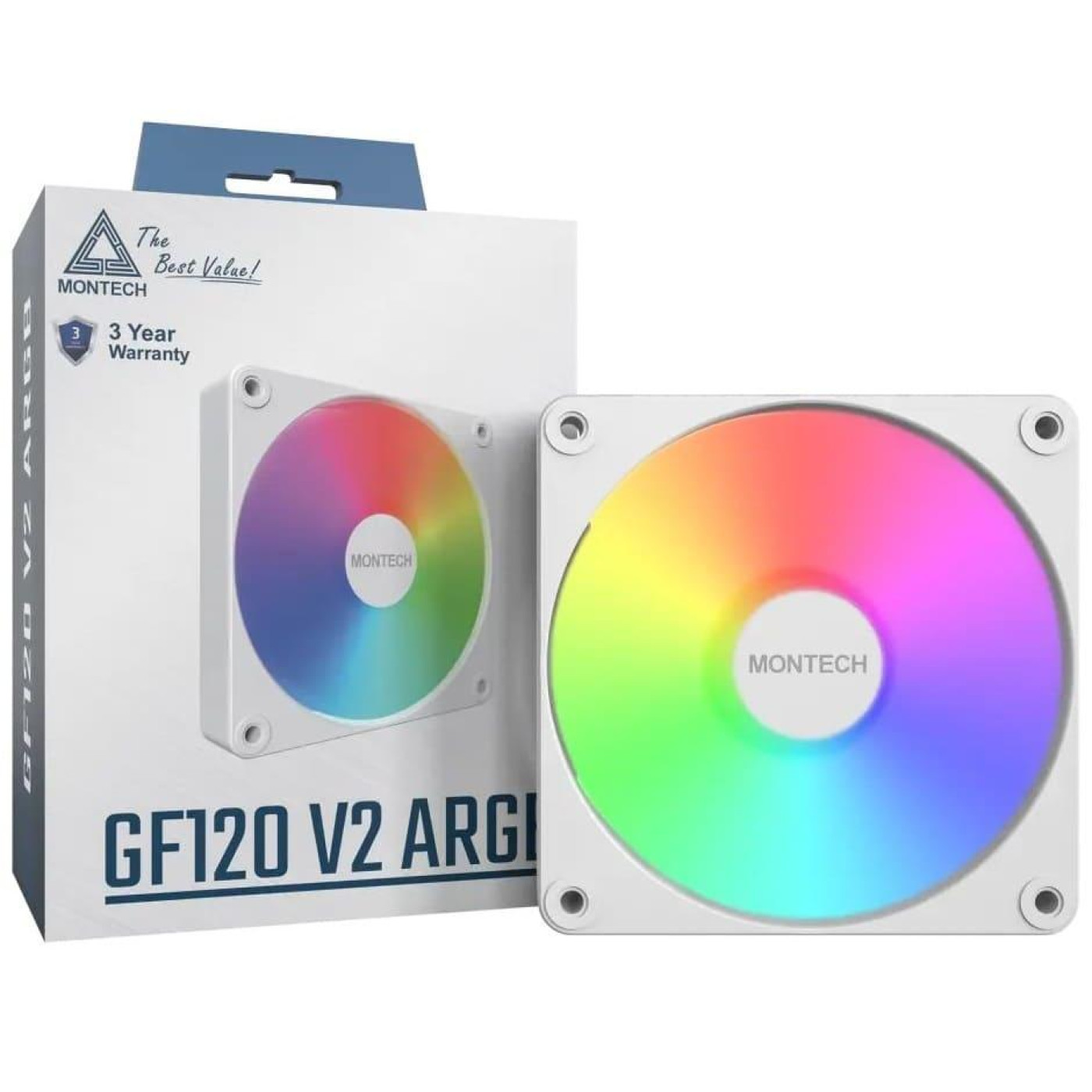 Вентилятор MONTECH GF120 V2 120MM ARGB PWM (W) (GF120 V2 ARGB PWM (W))