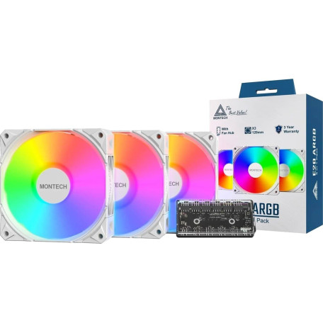 Комплект вентиляторів MONTECH E28 ARGB 120MM 3 PACK (W)