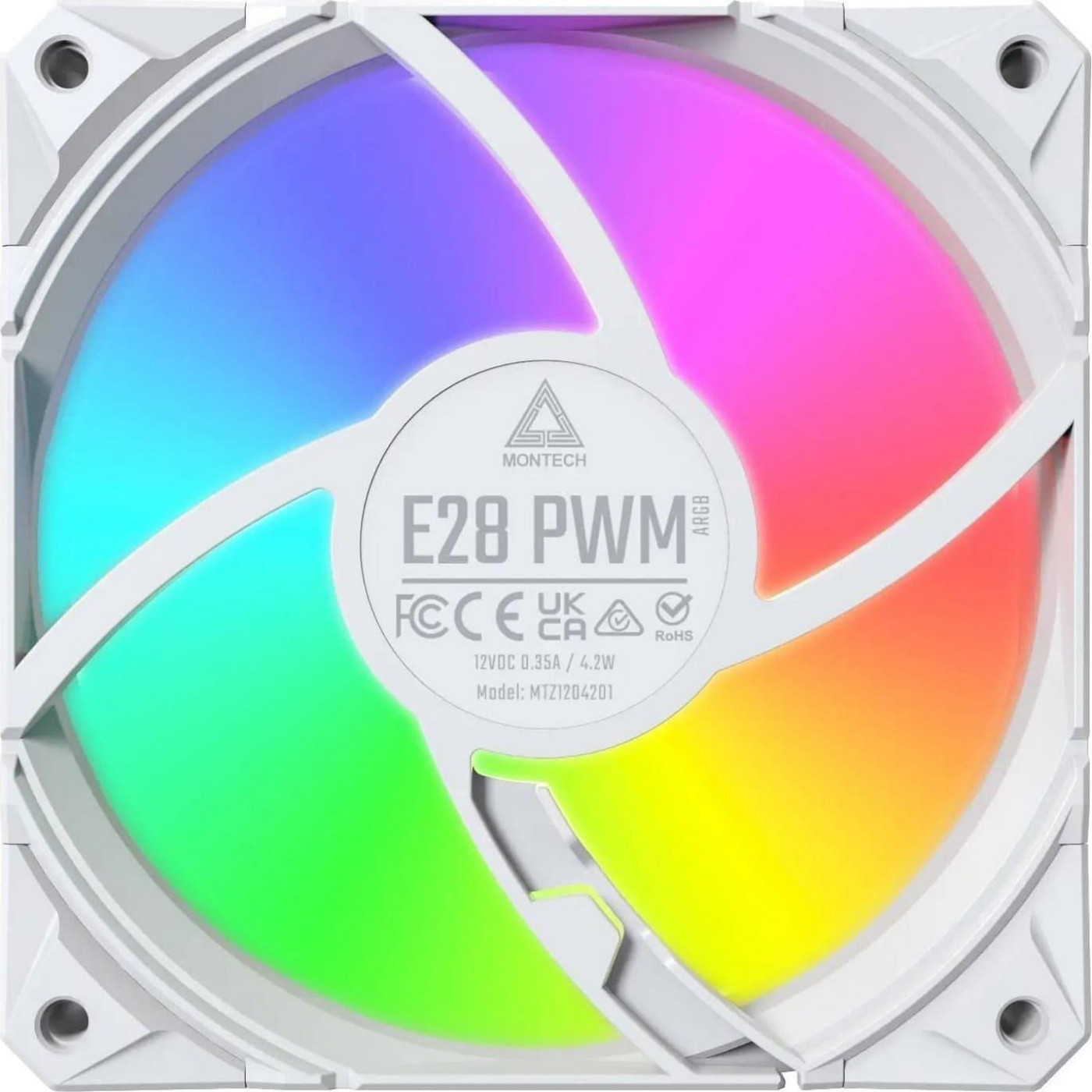 Комплект вентиляторов MONTECH E28 ARGB 120MM 3 PACK (W) (E28 ARGB 3 PACK (W))