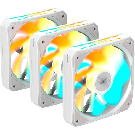 Комплект вентиляторів Gigabyte EZ CHAIN RVS FAN 120 3-Pack White (GP-GBT EZRVSFAN1203 ICE)