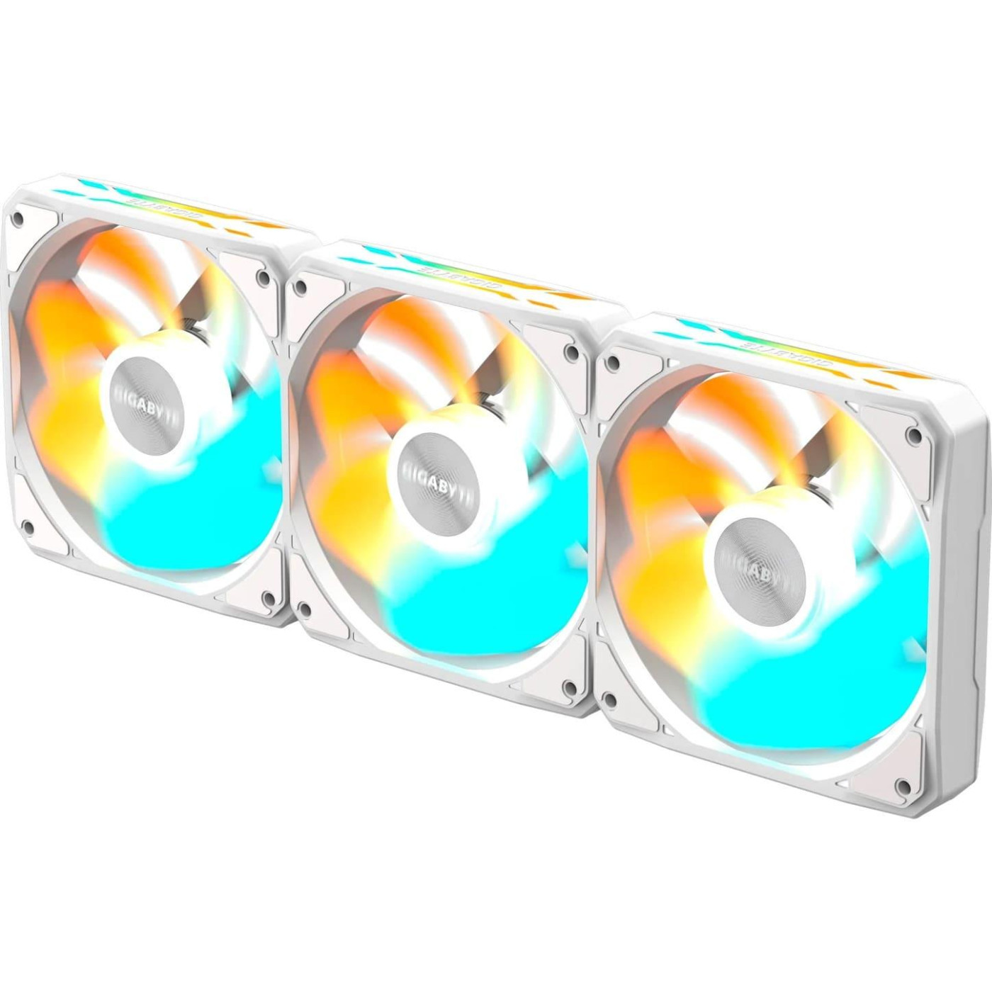 Комплект вентиляторів Gigabyte EZ CHAIN RVS FAN 120 3-Pack White (GP-GBT EZRVSFAN1203 ICE)