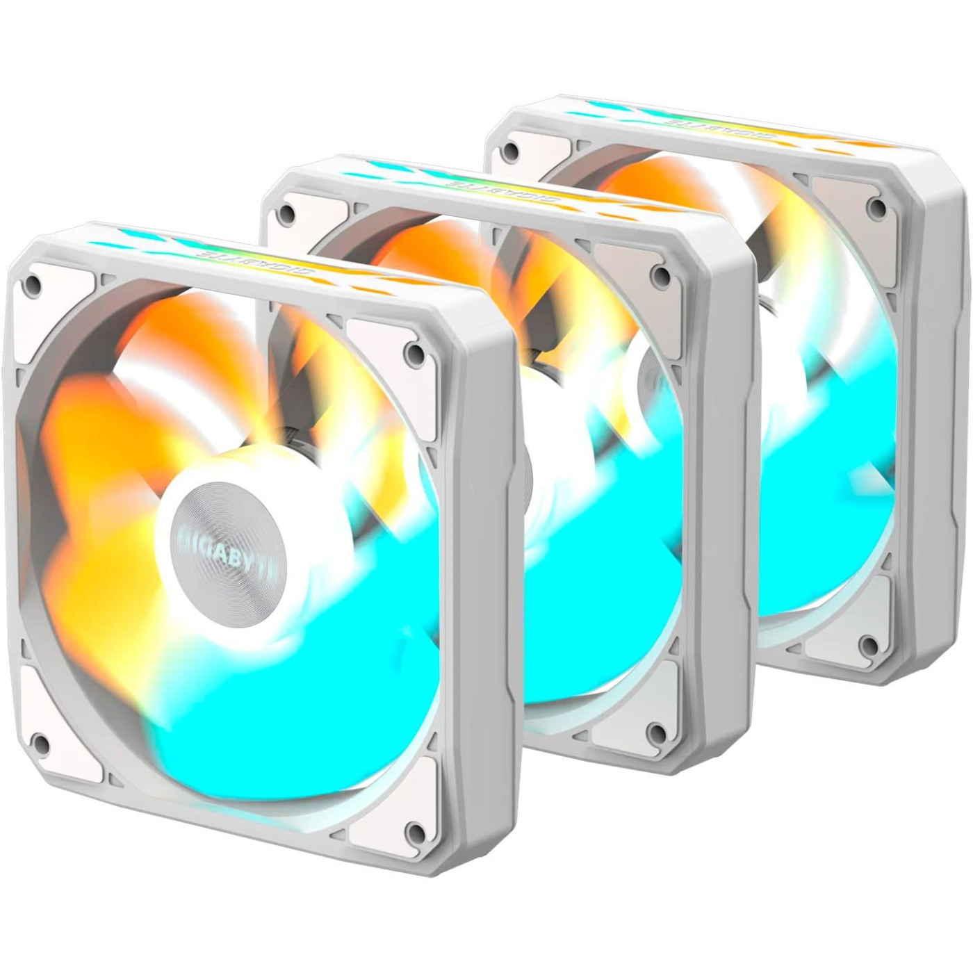 Комплект вентиляторів Gigabyte EZ CHAIN RVS FAN 120 3-Pack White (GP-GBT EZRVSFAN1203 ICE)