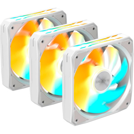 Комплект вентиляторів Gigabyte EZ CHAIN 120мм FAN 120 3-Pack White (GP-GBT EZFAN1203 ICE)
