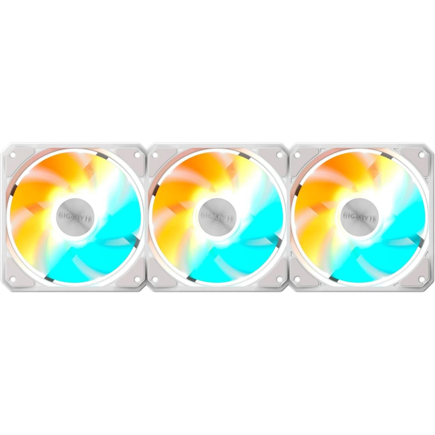 Комплект вентиляторів Gigabyte EZ CHAIN 120мм FAN 120 3-Pack White (GP-GBT EZFAN1203 ICE)