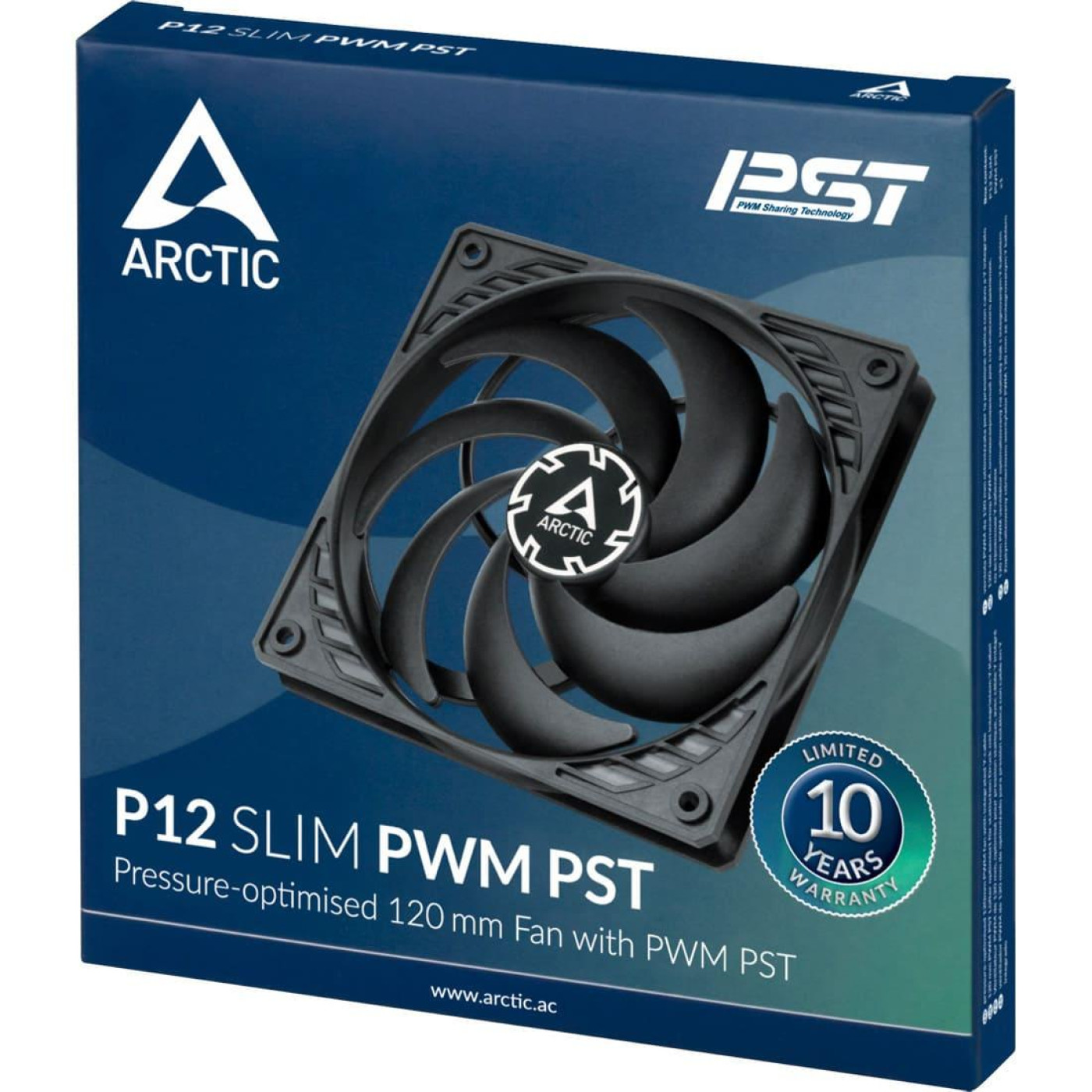 Вентилятор Arctic P12 Slim PWM PST Black (ACFAN00187A)