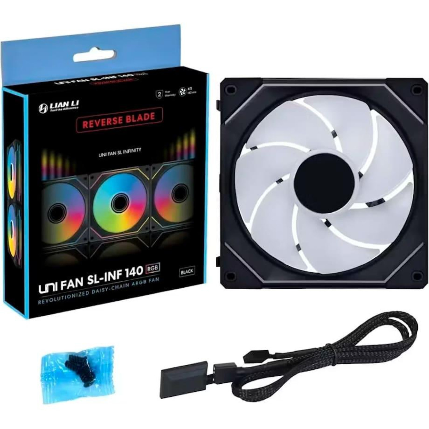 Вентилятор Lian Li Uni Fan SL-INF WIRELESS Reverse 140-1 Black (G99.14RSLIN1W1B.00)