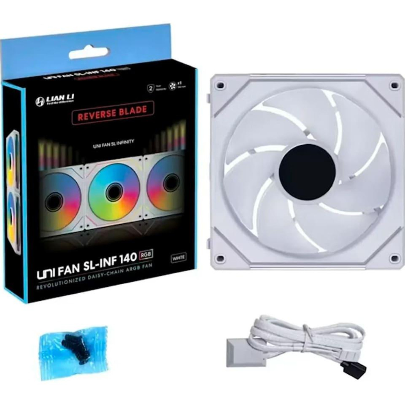 Вентилятор Lian Li Uni Fan SL-INF WIRELESS Reverse 140-1 White (G99.14RSLIN1W1W.00)