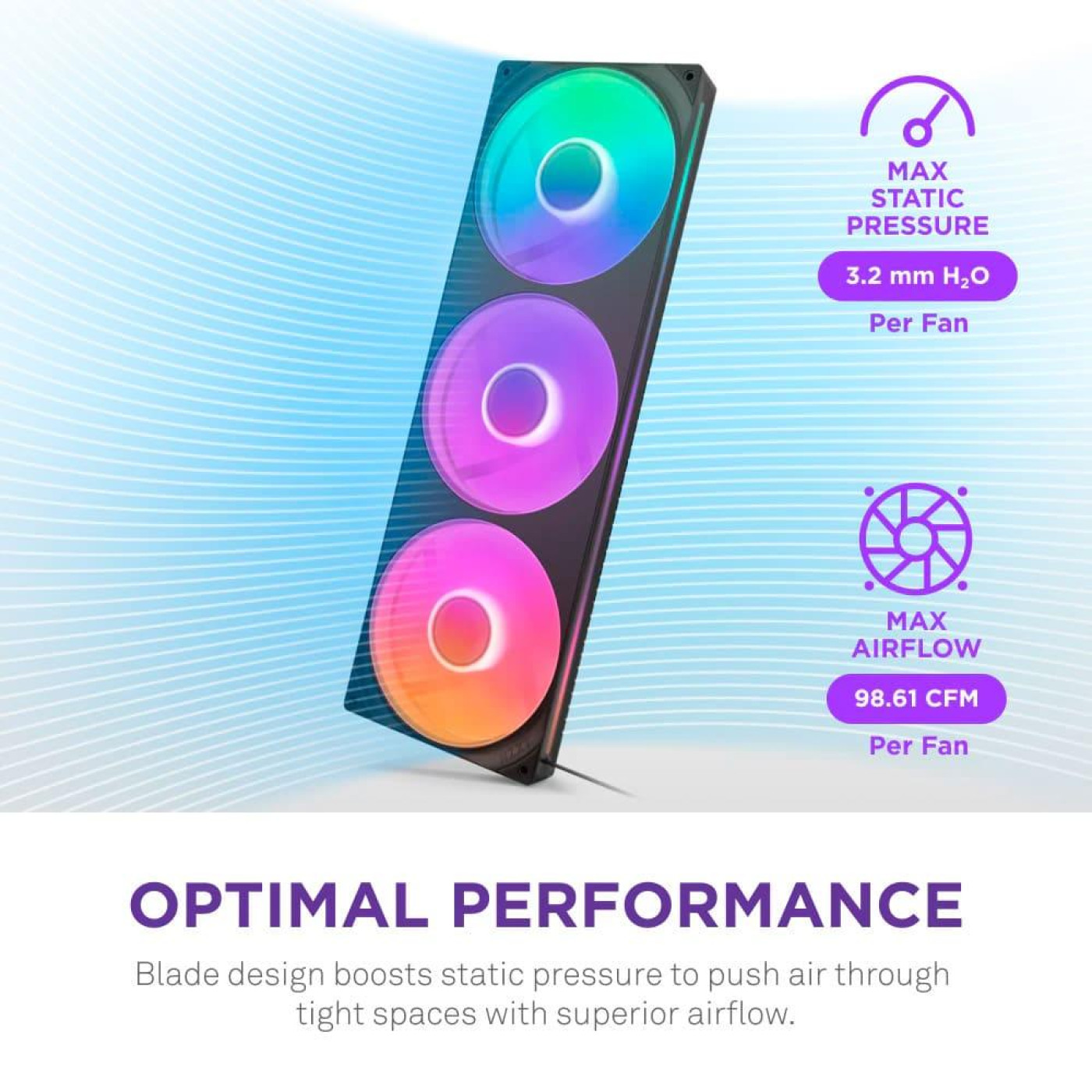 Вентилятор NZXT F420 RGB Core Fan Single Frame Black (RF-U42HF-B1)