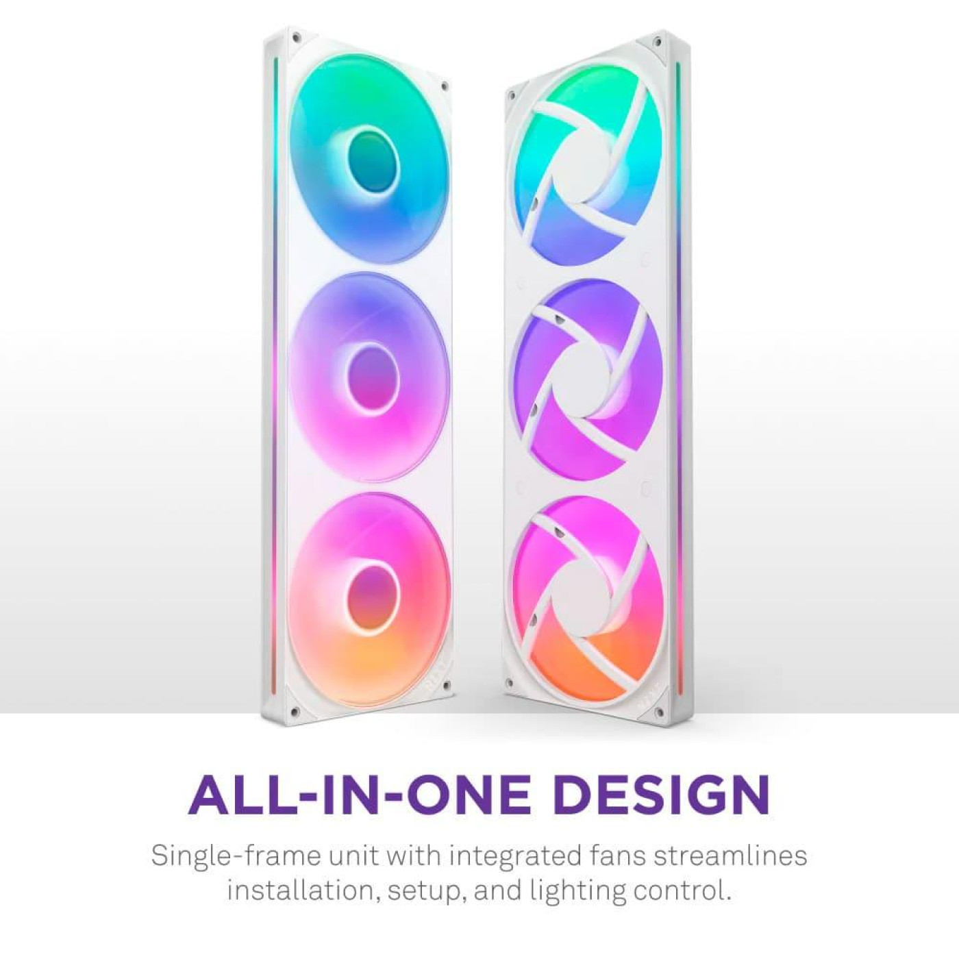 Вентилятор NZXT F420 RGB Core Fan Single Frame (RF-U42HF-W1) White