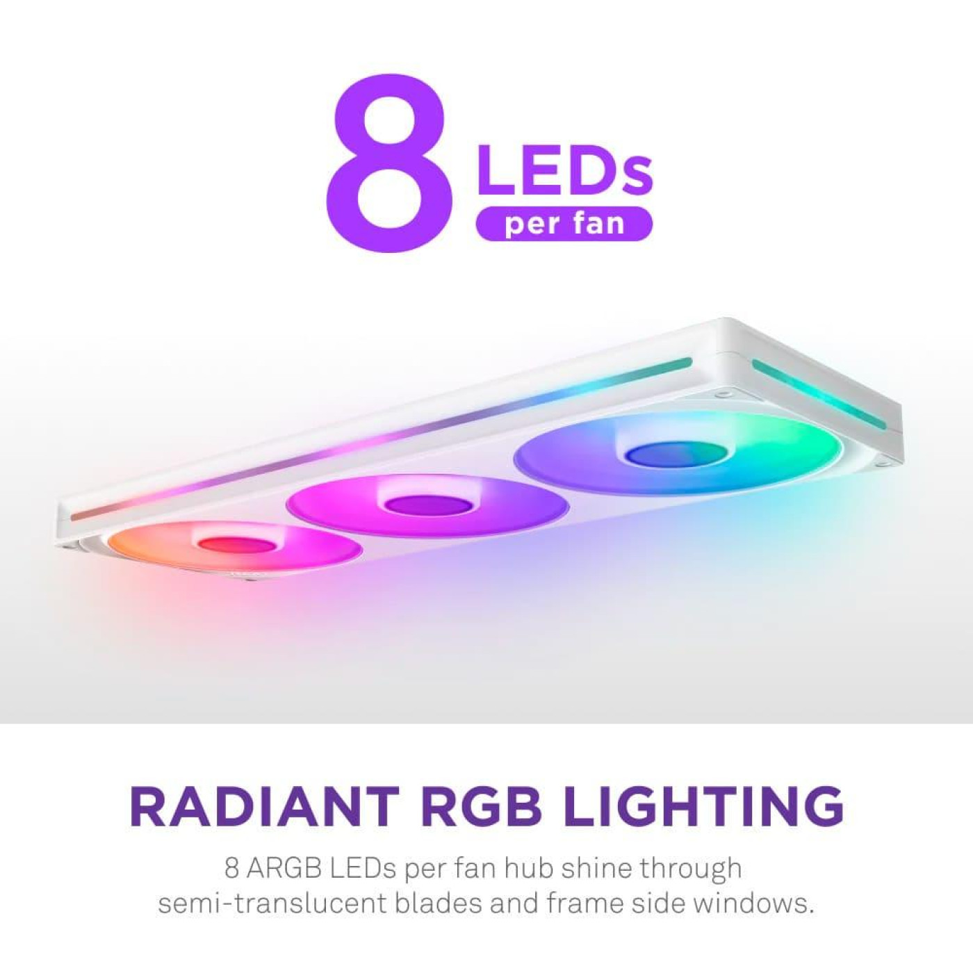 Вентилятор NZXT F420 RGB Core Fan Single Frame (RF-U42HF-W1) White