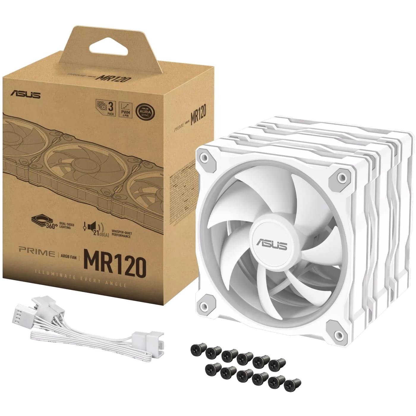 Вентилятор ASUS PRIME MR120 ARGB WHITE 3IN1 (90DA00I3-B09020)