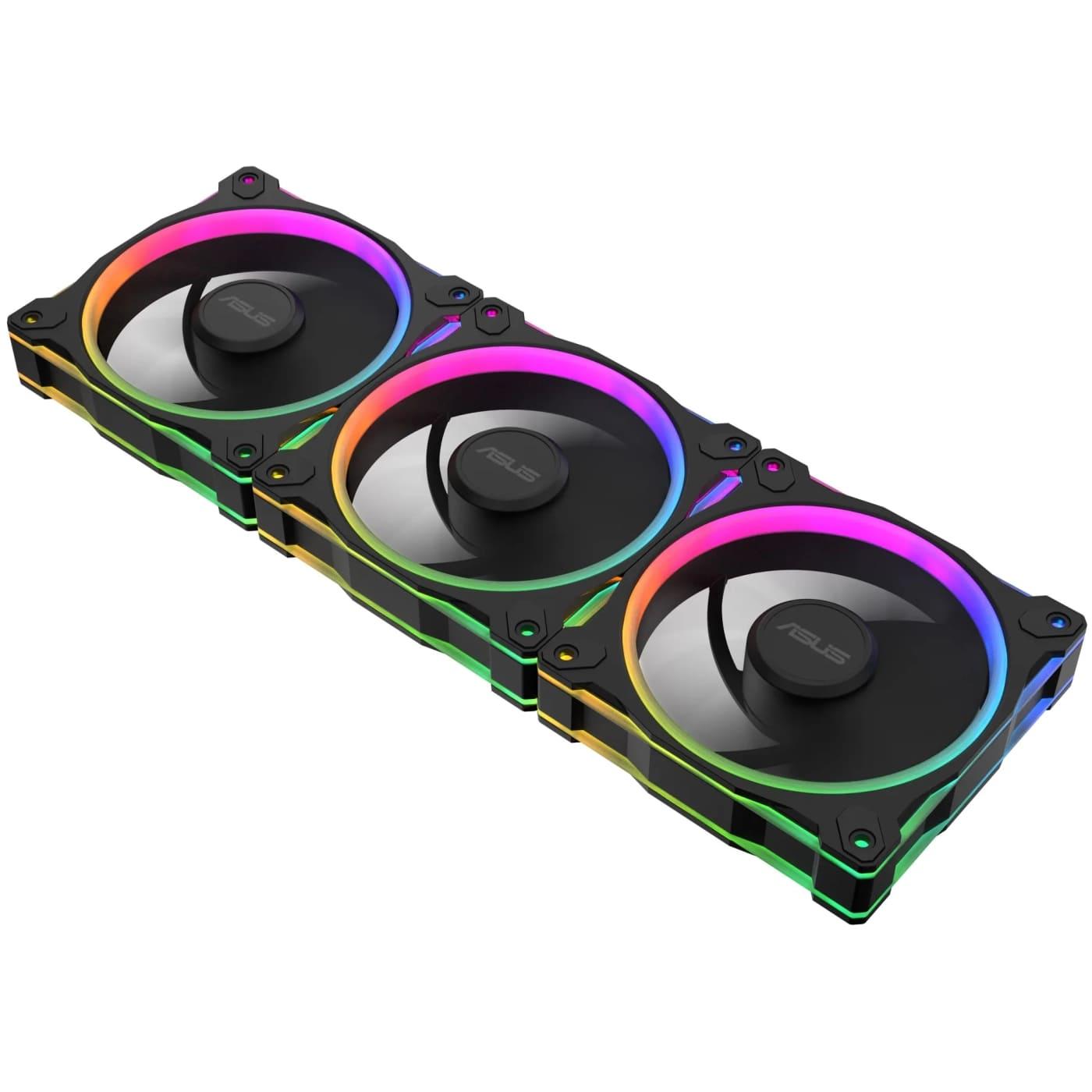 Комплект вентиляторів ASUS PRIME MR120 REVERSE ARGB BLACK 3IN1 (90DA00L0-B09020)