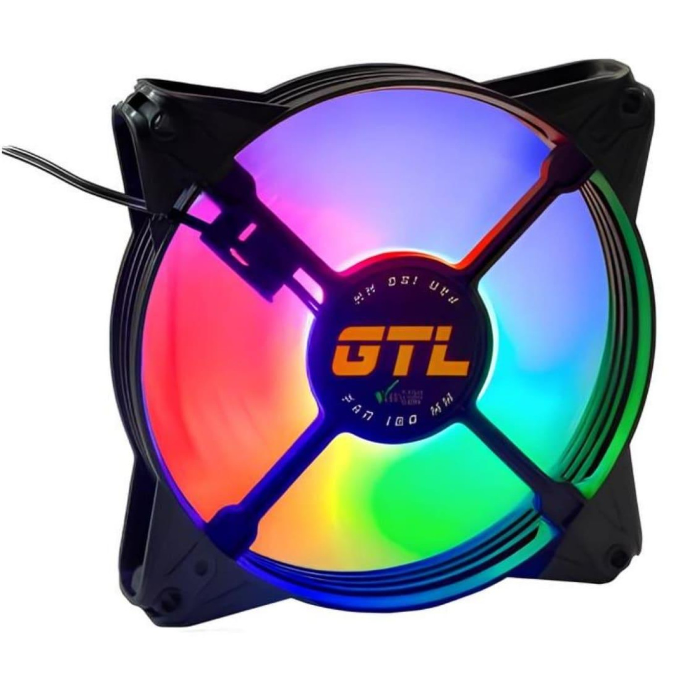 Вентилятор GTL 120 мм Multicolor F1, Black (GTL-120LMCF1)
