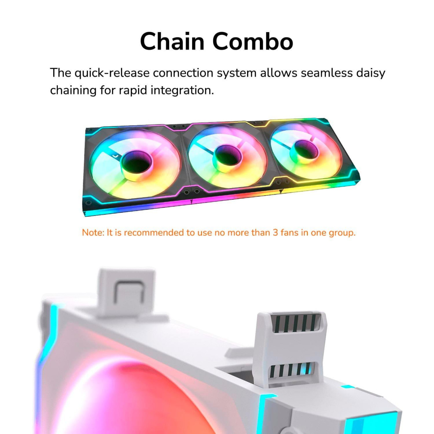 Вентилятор Cougar 140мм ARGB Revers (SC140 ARGB RB (White)) U1