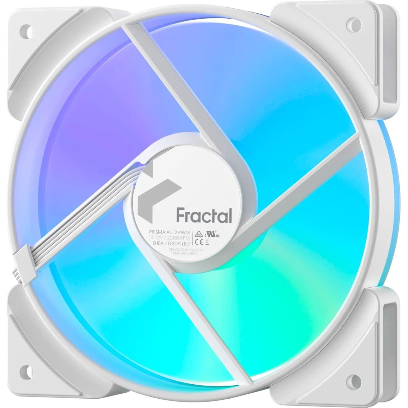 Вентилятор Fractal Design Prisma AL-12 PWM ARGB White (FD-FAN-PRI-AL12-PWM-WT)