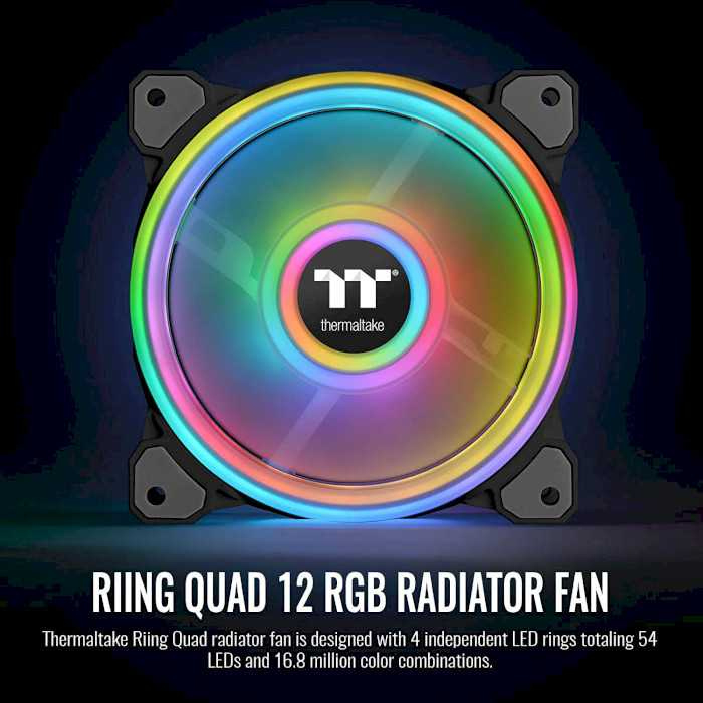 Вентилятор Thermaltake Riing Quad 12 RGB Radiator Fan TT Premium Edition (CL-F088-PL12SW-C)