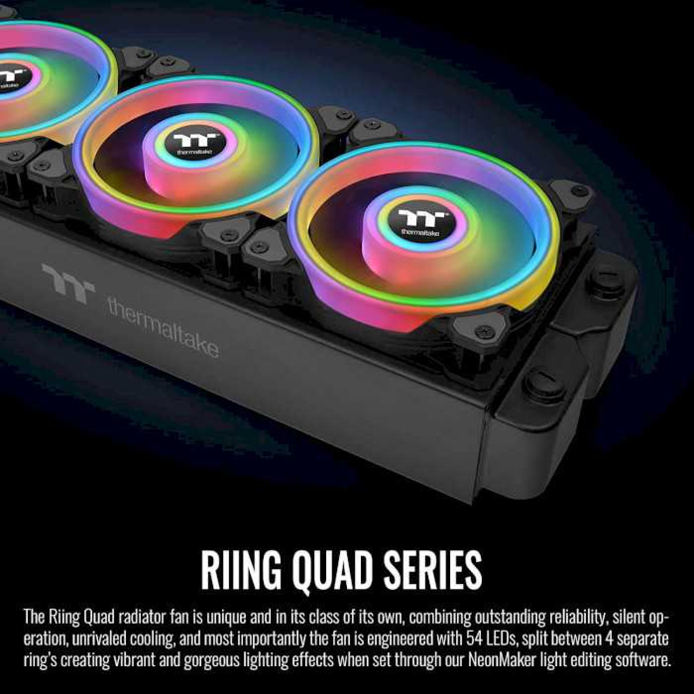 Вентилятор Thermaltake Riing Quad 12 RGB Radiator Fan TT Premium Edition (CL-F088-PL12SW-C)