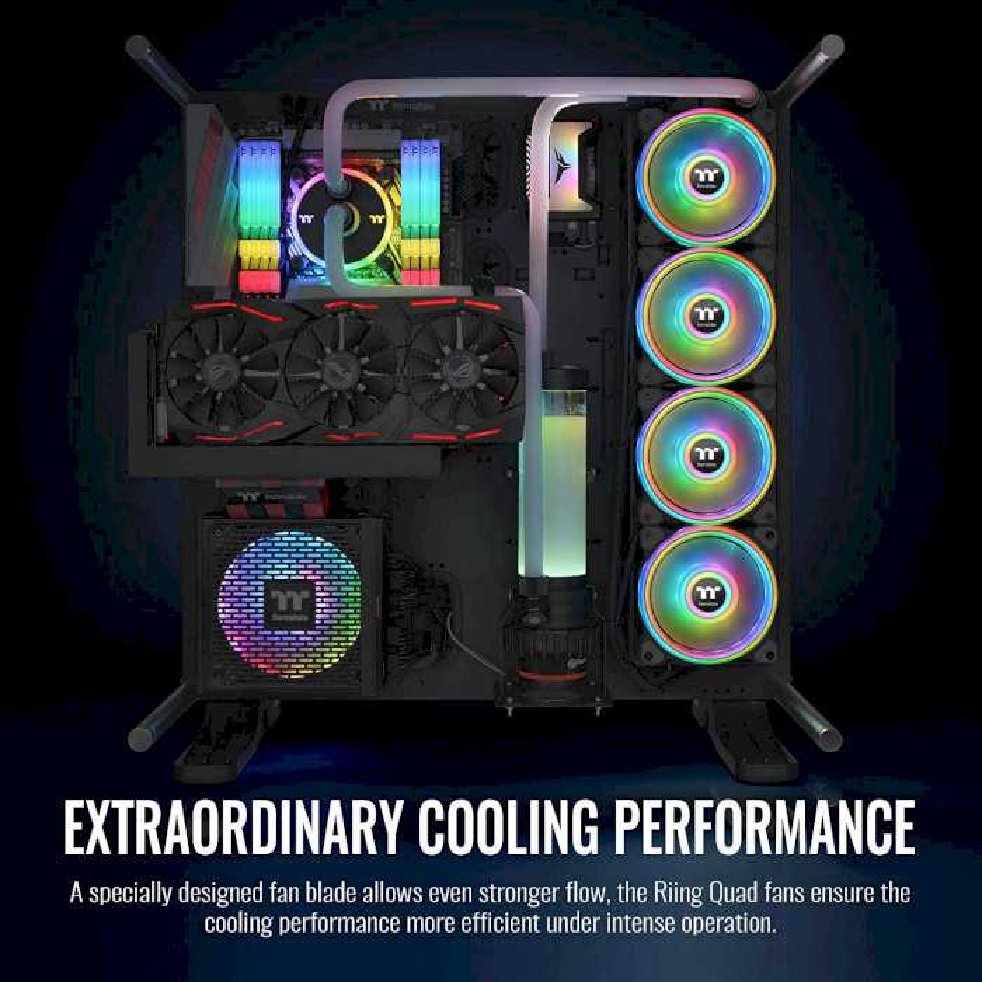Вентилятор Thermaltake Riing Quad 12 RGB Radiator Fan TT Premium Edition (CL-F088-PL12SW-C)