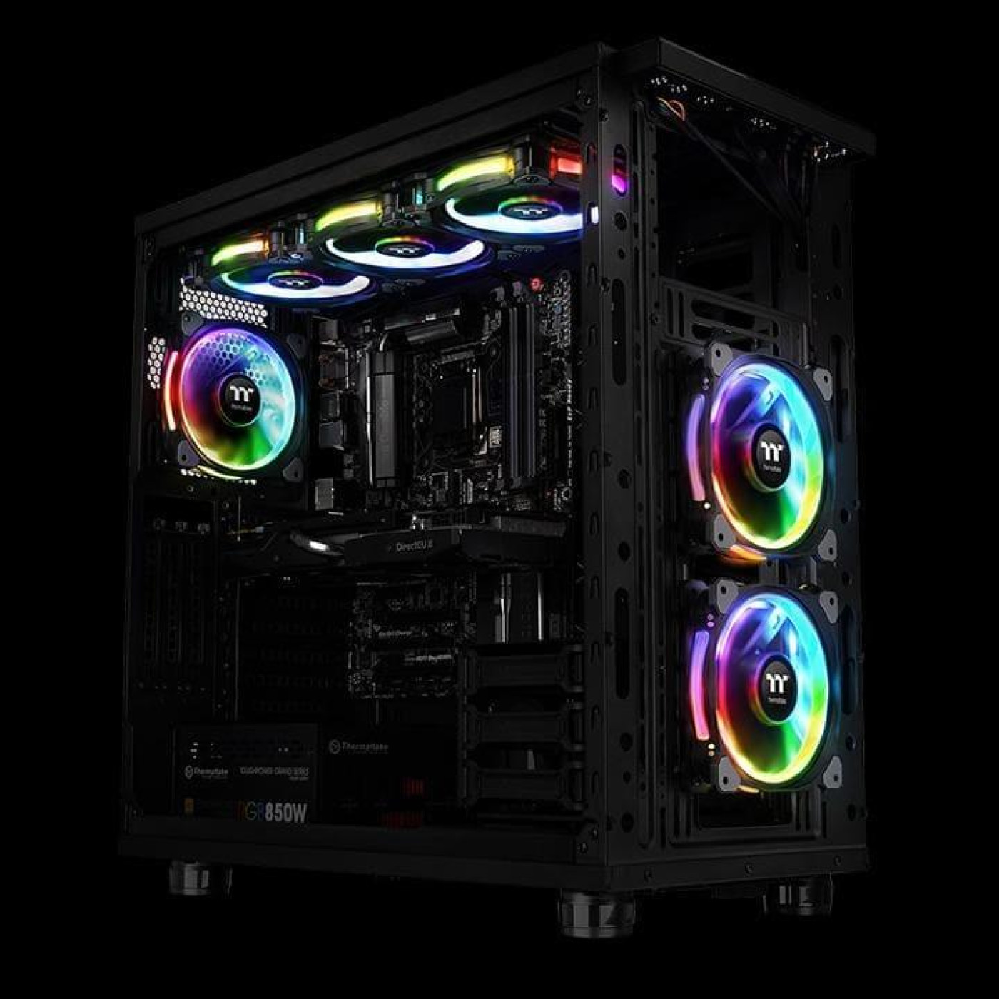 Вентилятор Thermaltake RGB Riing Plus 12 RGB Radiator Fan TT Premium Edition (комплект из 3-х) (CL-F053-PL12SW-A)
