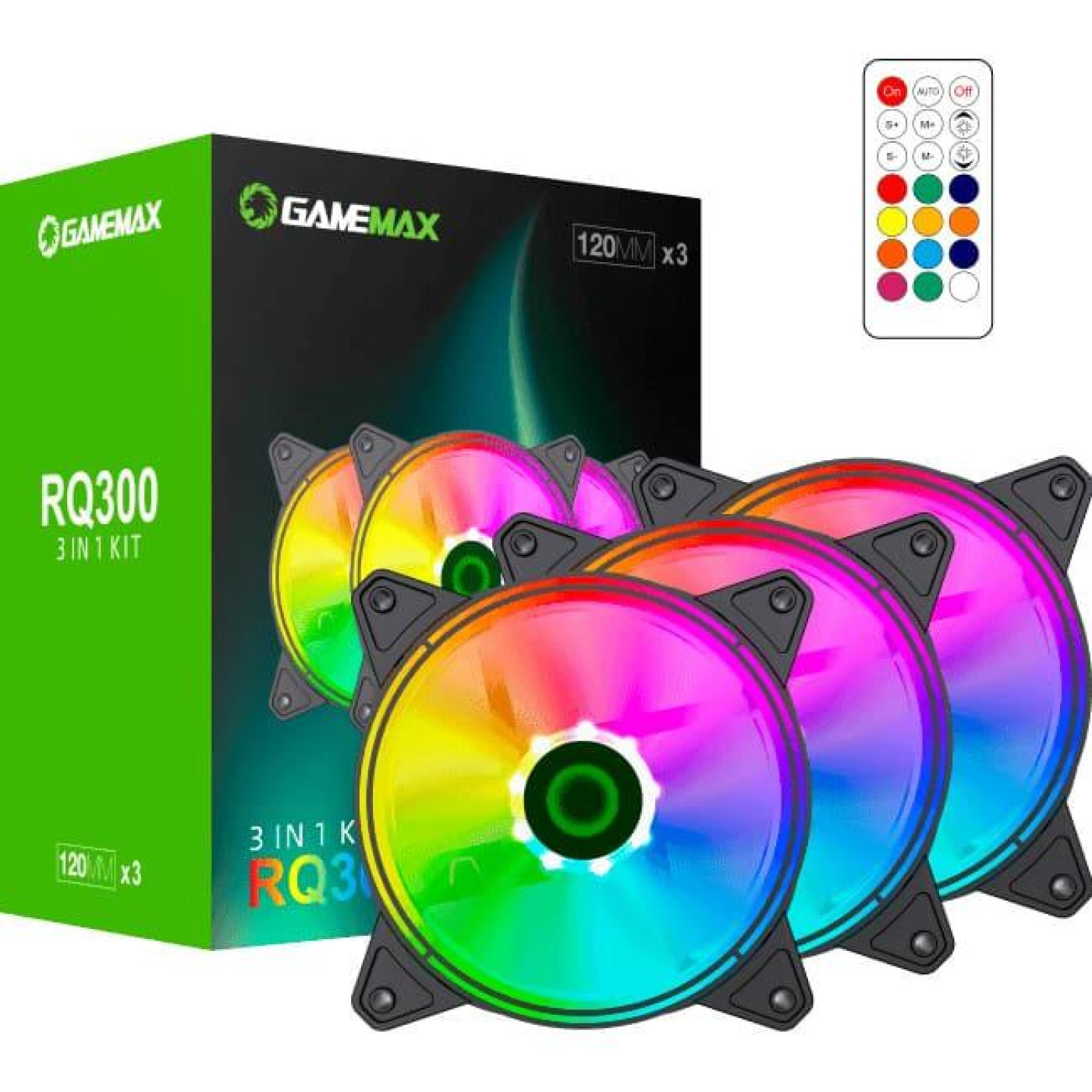 Комплект вентиляторів GameMax 3*120мм RQ 300 (RQ 300)