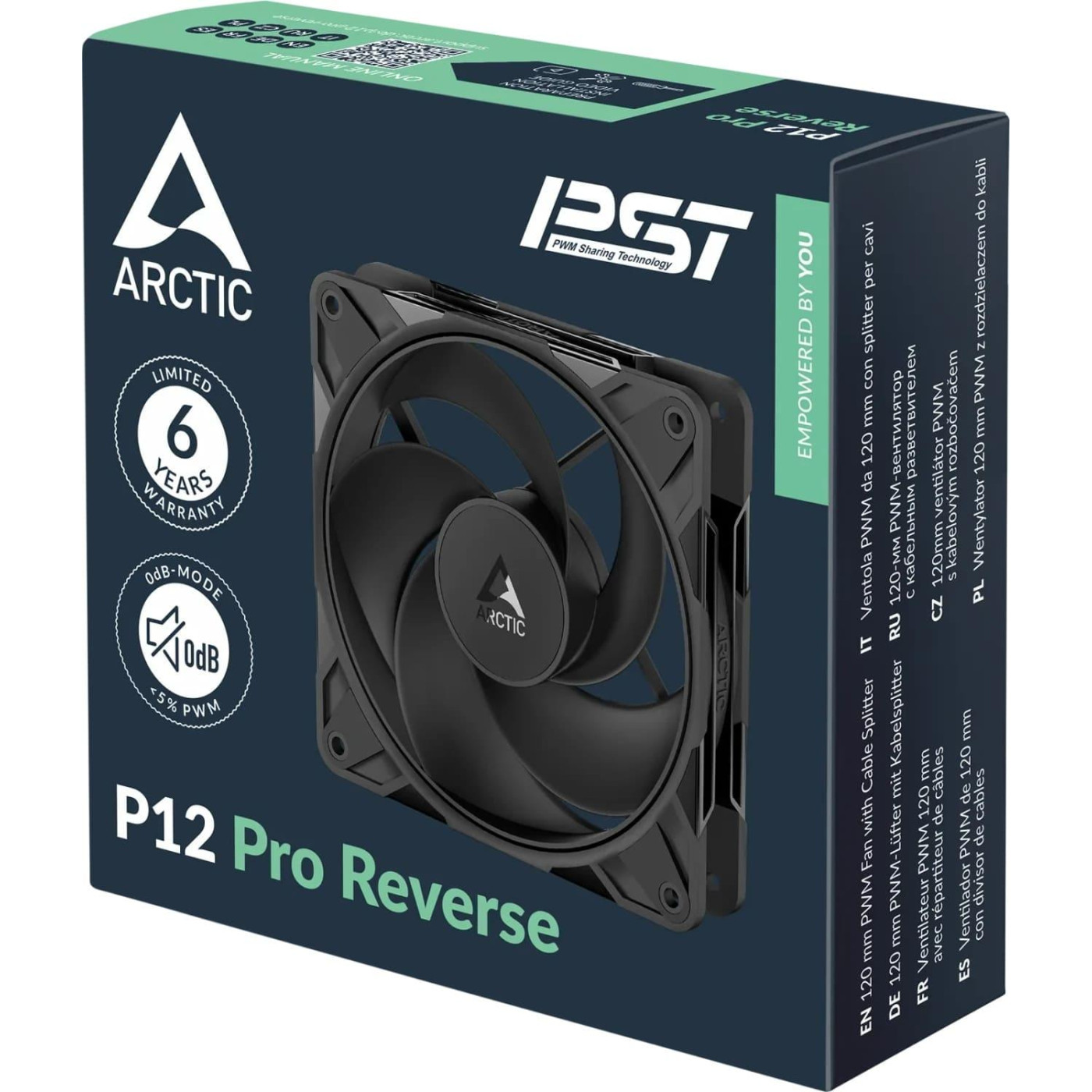 Вентилятор Arctic P12 PRO 120MM Reverse Black (ACFAN00331A)